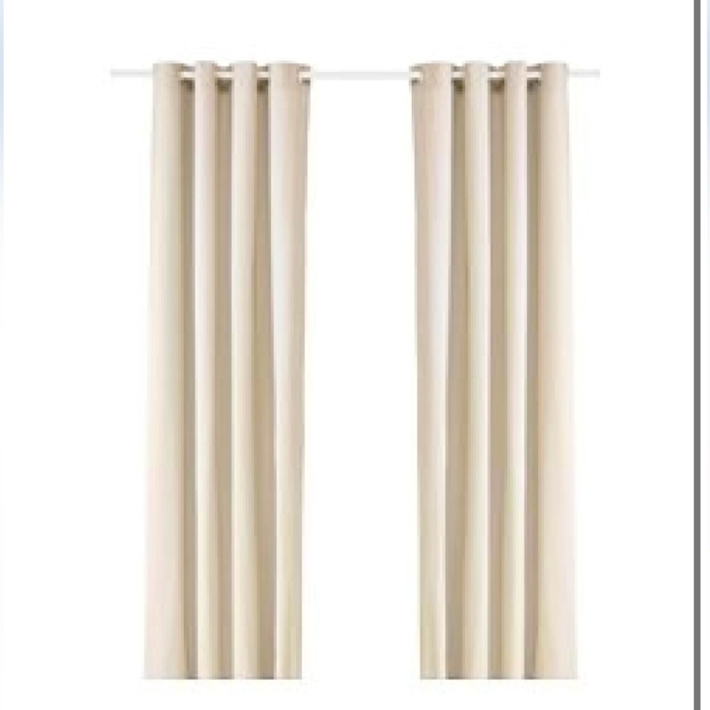 COPY - IKEA sanella velvet curtains light beige,96 in, 2 panels, SOLD AS A SET …